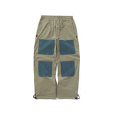 BSRABBIT OPEN 4 POCKET WIDE TRACK PANTS ASH KHAKI / CORDUROY SKY